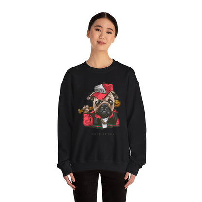 Gangster Pug Graphic Sweater | Eco-Limited