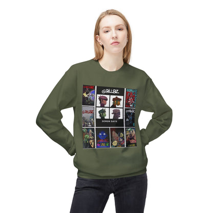 Gorillaz Album Art Collage Graphic Sweatshirt Music Inspired Streetwear