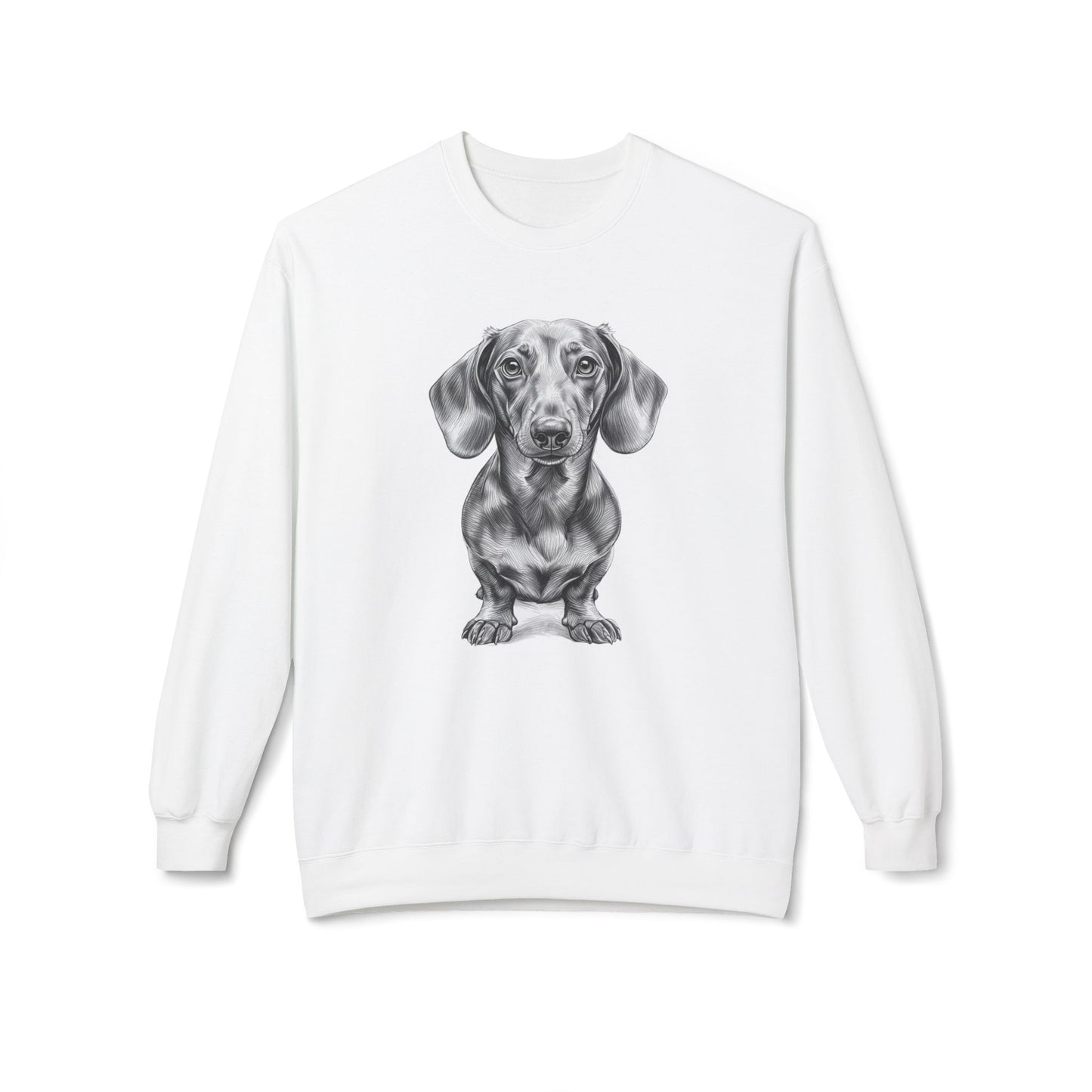 Dachshund Sketch Minimal Art Sweatshirt | Eco-Limited