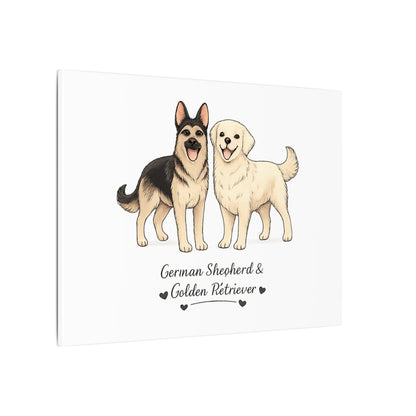 German Shepherd & Golden Retriever Canvas Wall Art