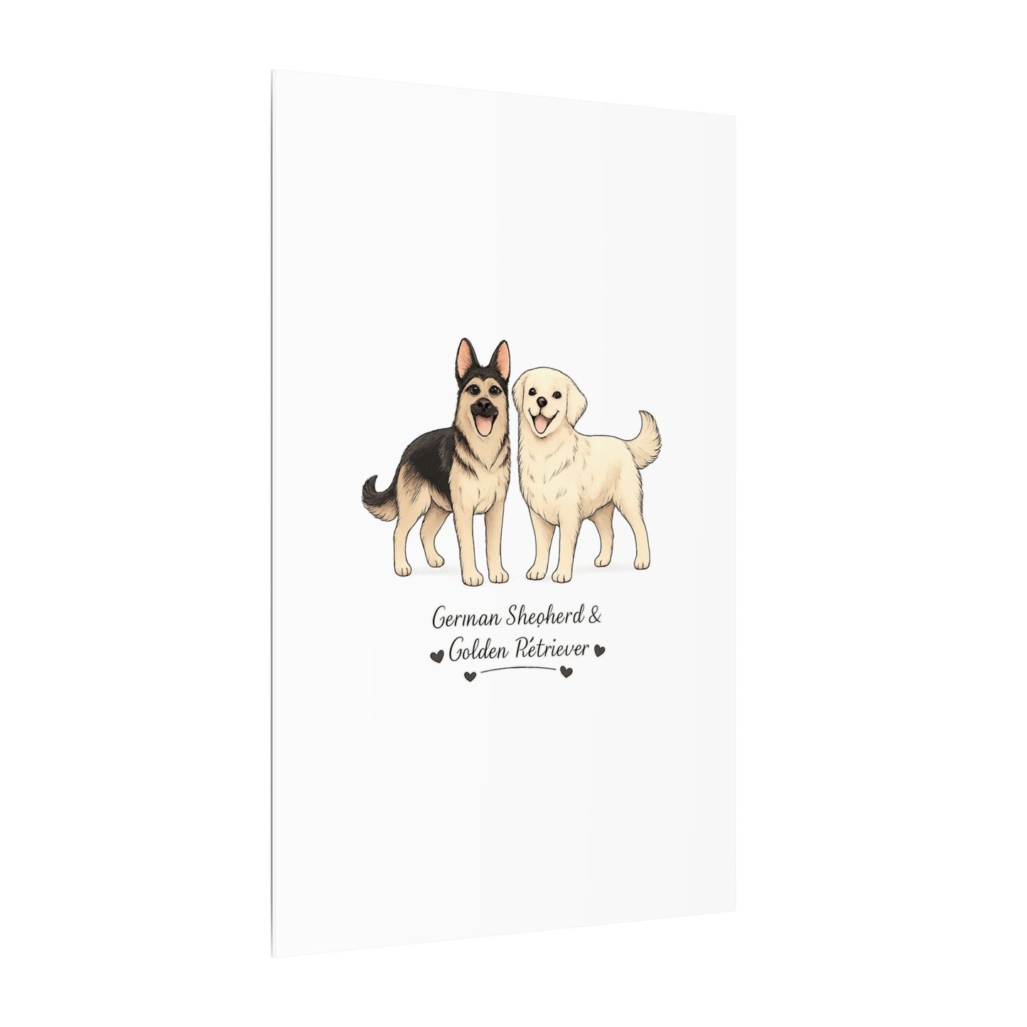 German Shepherd & Golden Retriever Canvas Wall Art