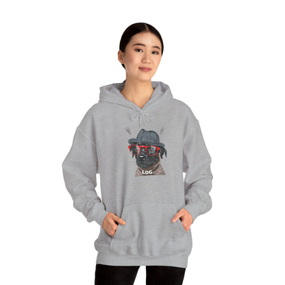 Hipster Pug Illustration Hoodie | Eco-Limited