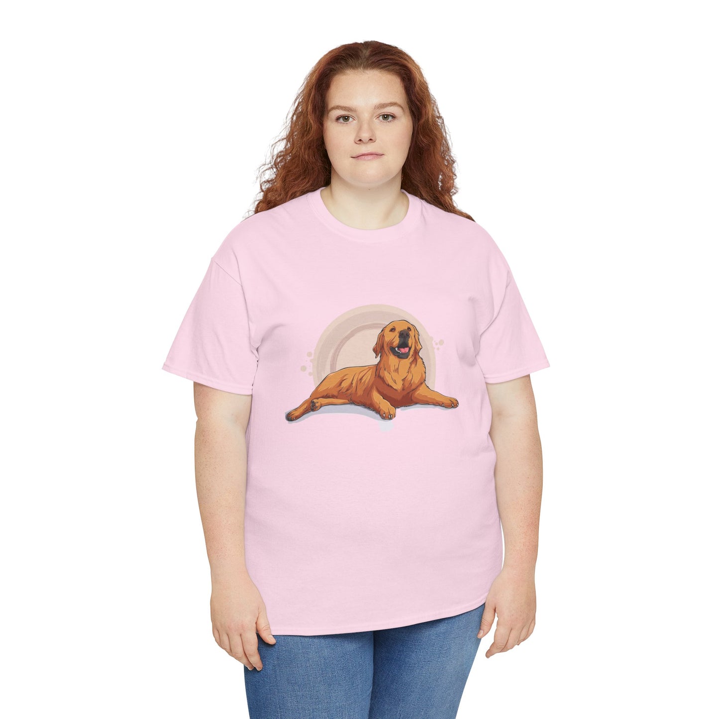 Golden Retriever Graphic Relaxed Tee|Eco-Friendly - Limited