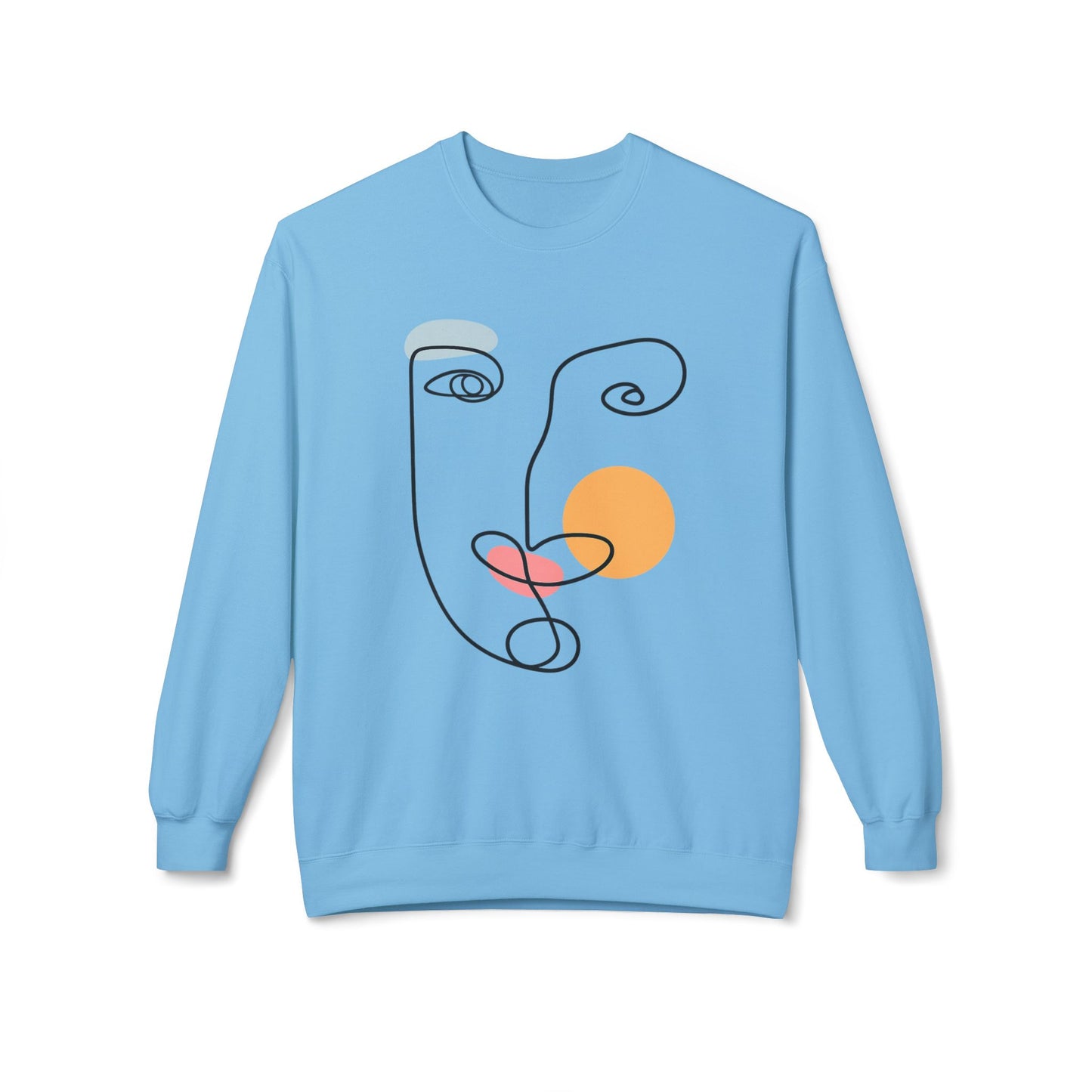 Abstract Line Face Sweatshirt | Eco-Limited