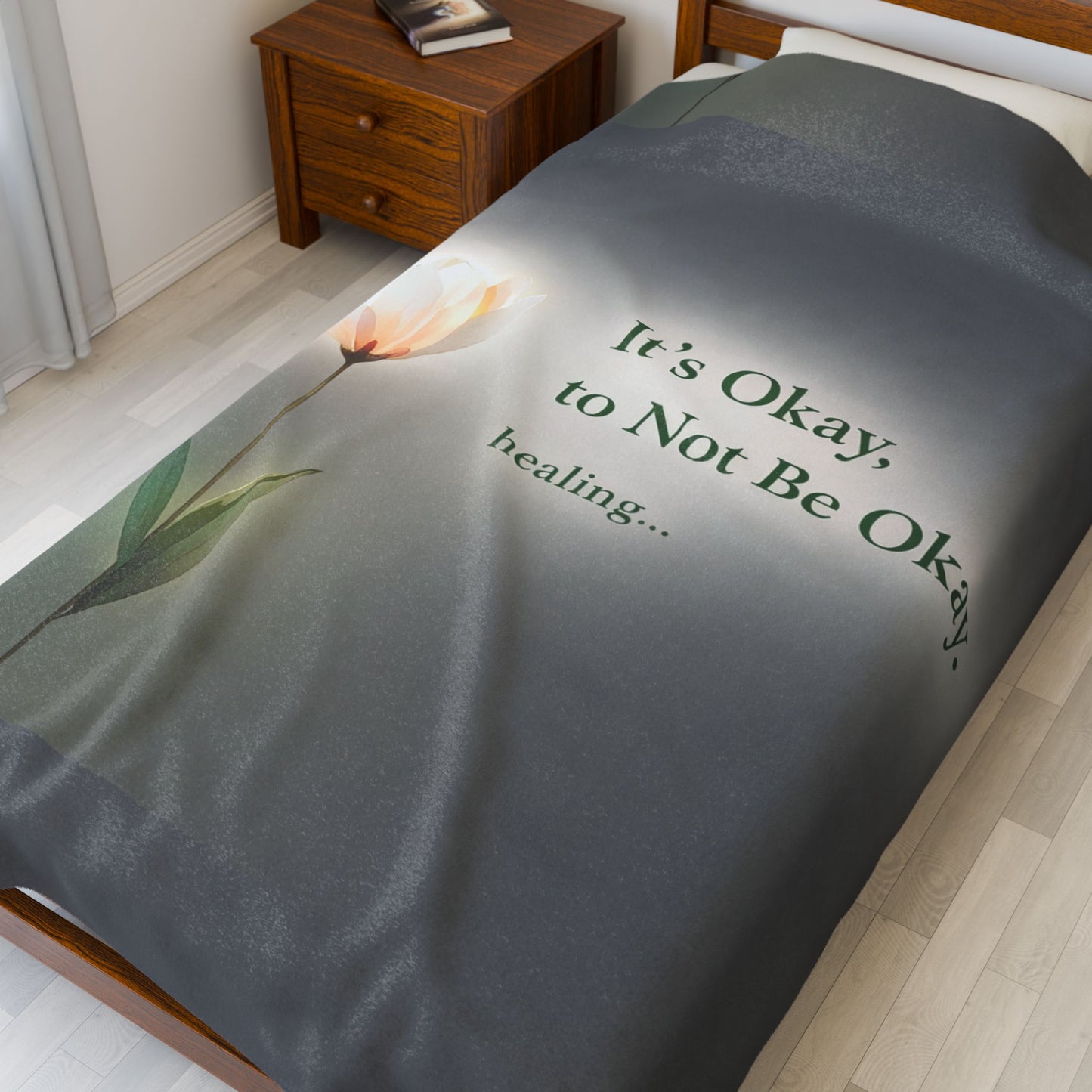 It’s Okay to Not Be Okay Healing Quote Blanket | Eco Limited