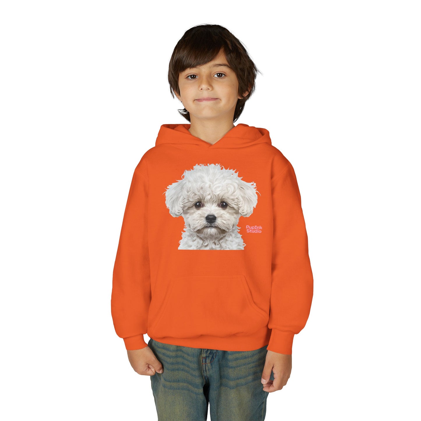 Cute White Puppy Face Youth Hoodie|Eco-Friendly - Limited