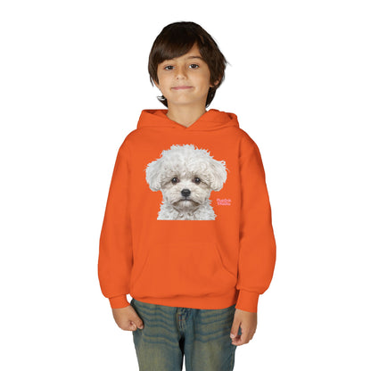 Cute White Puppy Face Youth Hoodie|Eco-Friendly - Limited