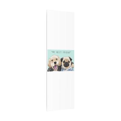 Cute Pug & Puppy Matte Stretched Print