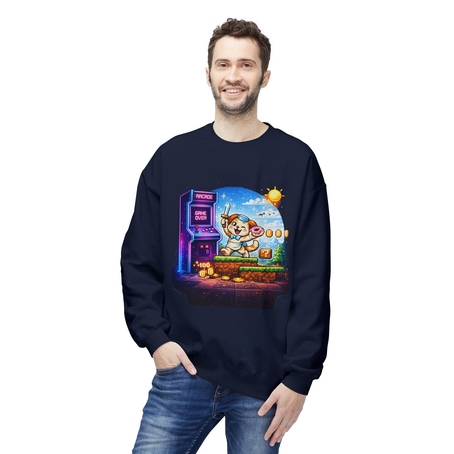 Pixel Arcade Bootleg Graphic Sweater | Eco - Limited