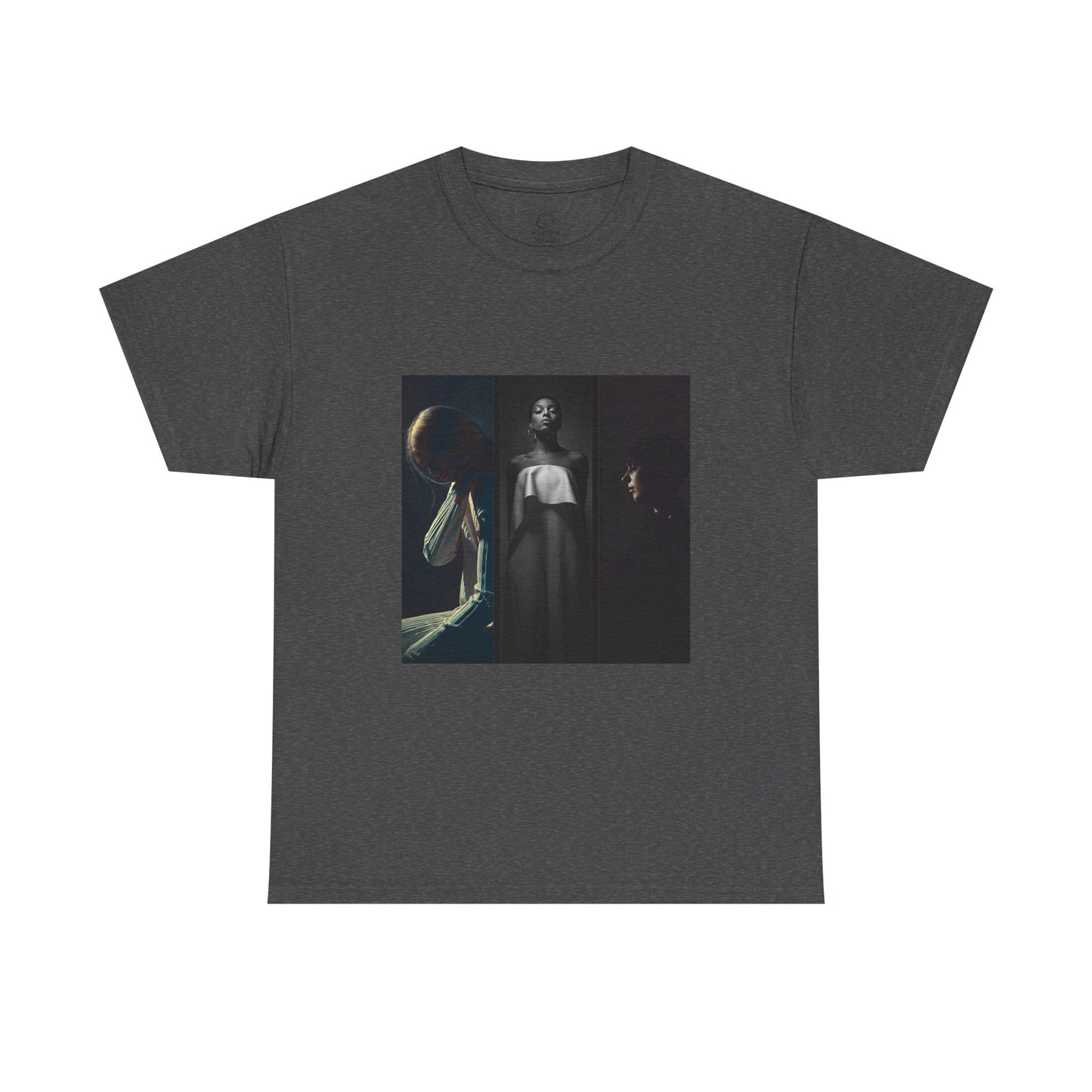 Moody Portrait Triptych Graphic T-Shirt | Eco-Limited