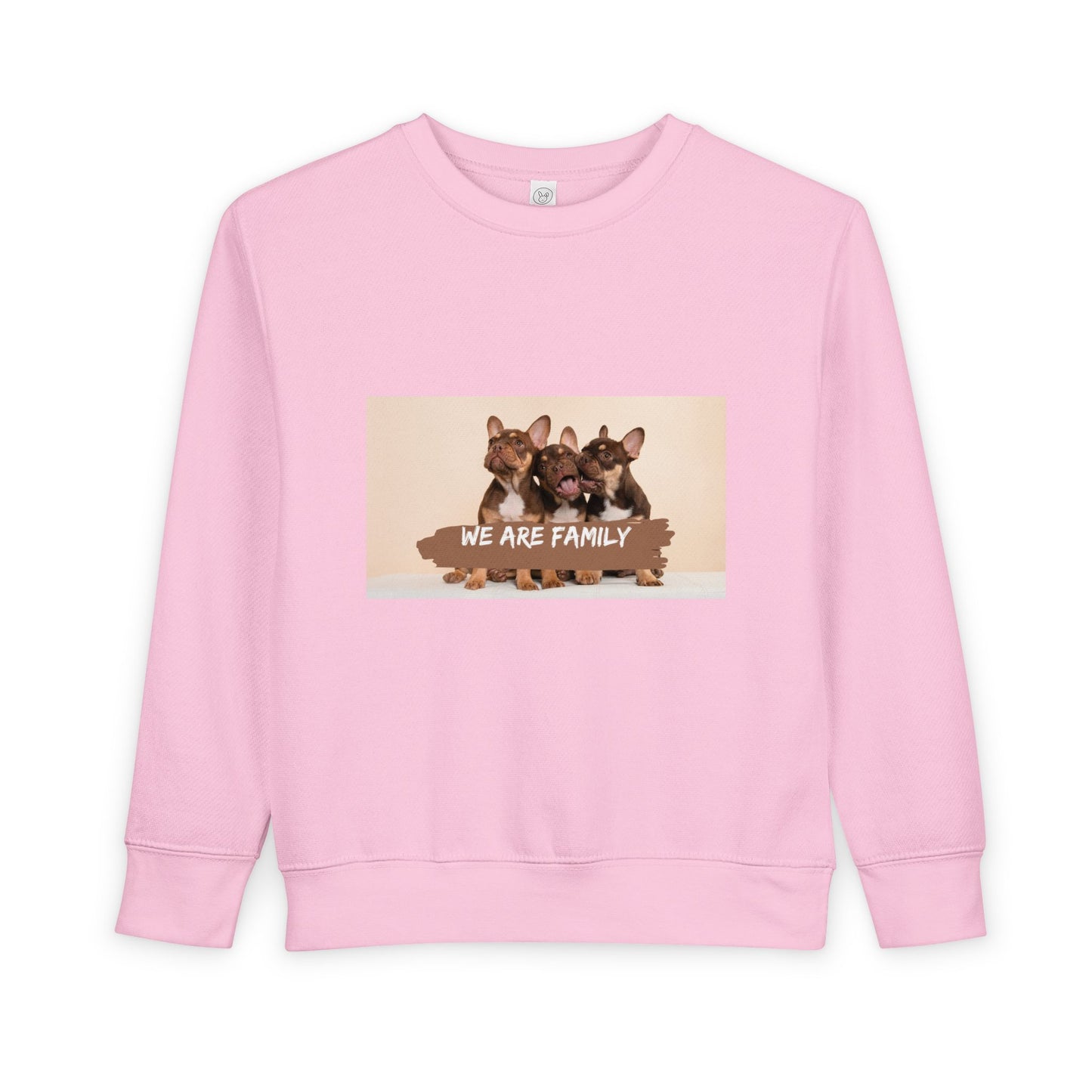Cute Puppy 'We Are Family' Graphic Pullover
