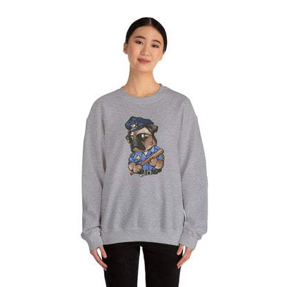 Police Pug Graphic Crewneck Sweatshirt|Eco-Friendly - Limited