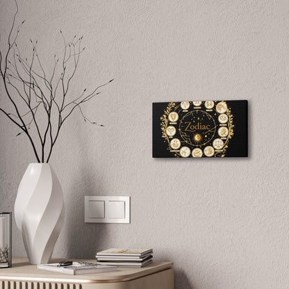 Golden Zodiac Astrology Canvas | Eco-Limited