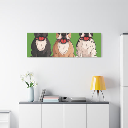 French Bulldog Trio Canvas Wall Art|Eco-Friendly - Limited