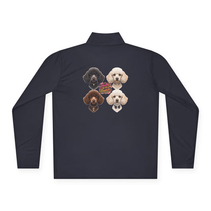 Poodles But Make It Fashion Quarter-Zip Pullover | Eco-Limited