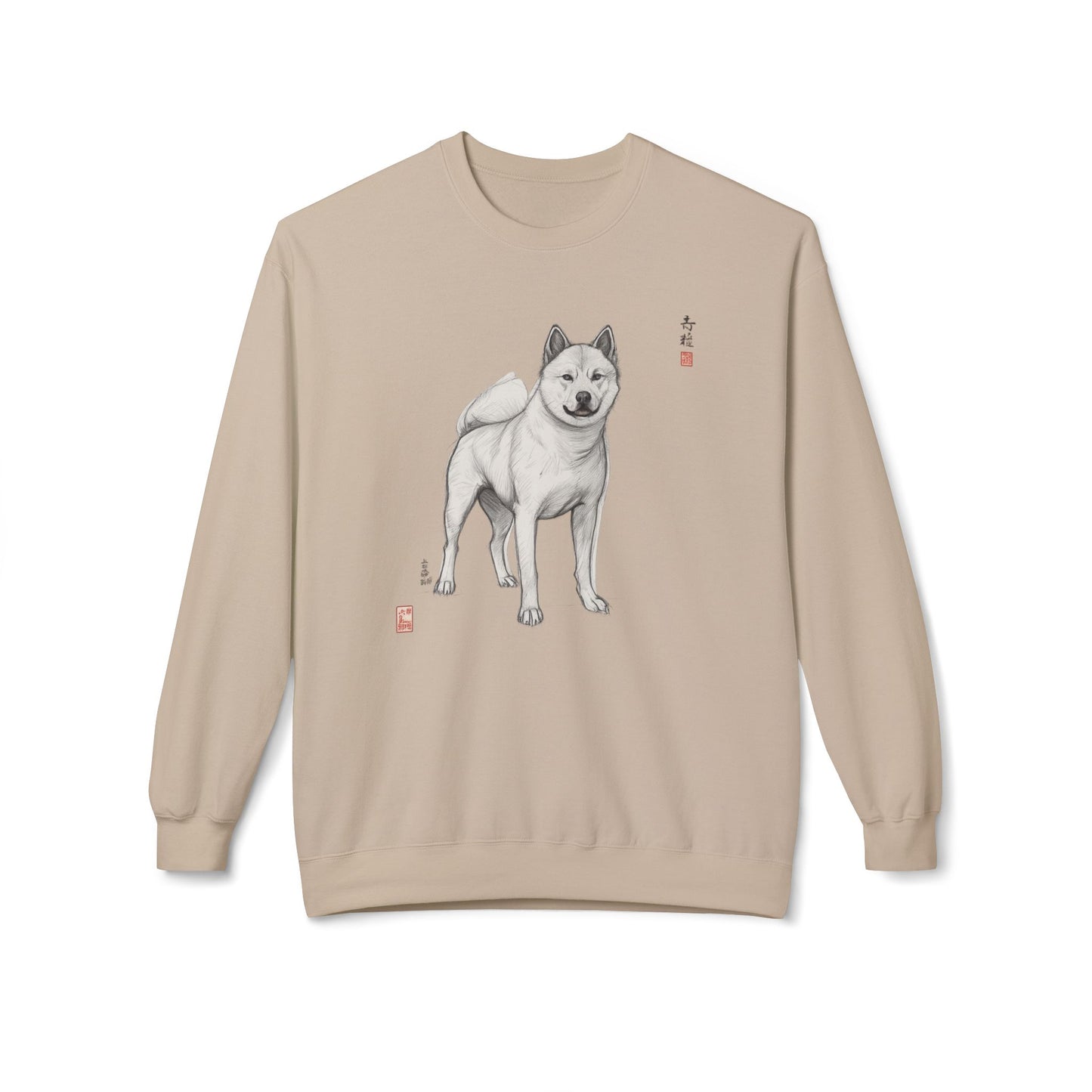 Korean Jindo Ink Illustration Sweatshirt | Eco-Limited