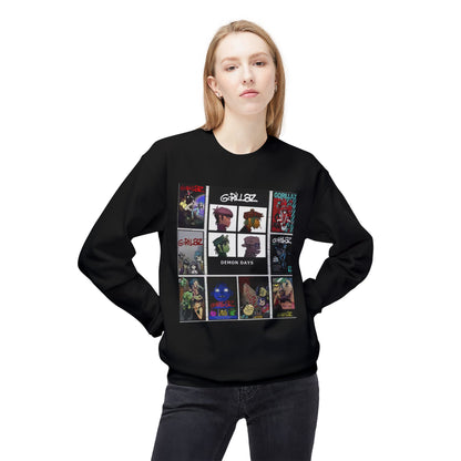 Gorillaz Album Art Collage Graphic Sweatshirt Music Inspired Streetwear