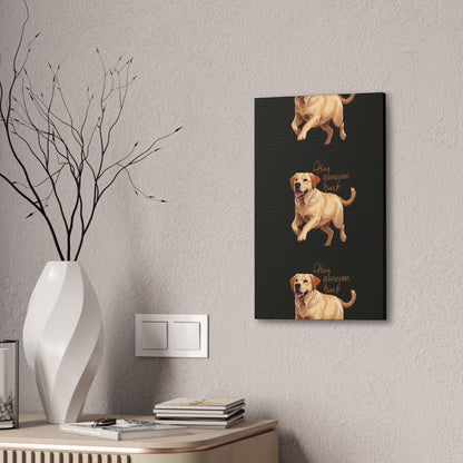 Happy Gamelon Bark Dog Canvas Wall Art | Eco-Limited