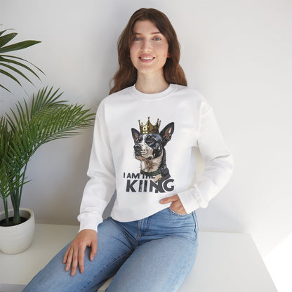 King Dog Crown Art Sweatshirt | Eco-Limited
