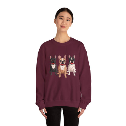French Bulldog Trio Graphic Sweatshirt|Eco-Friendly - Limited