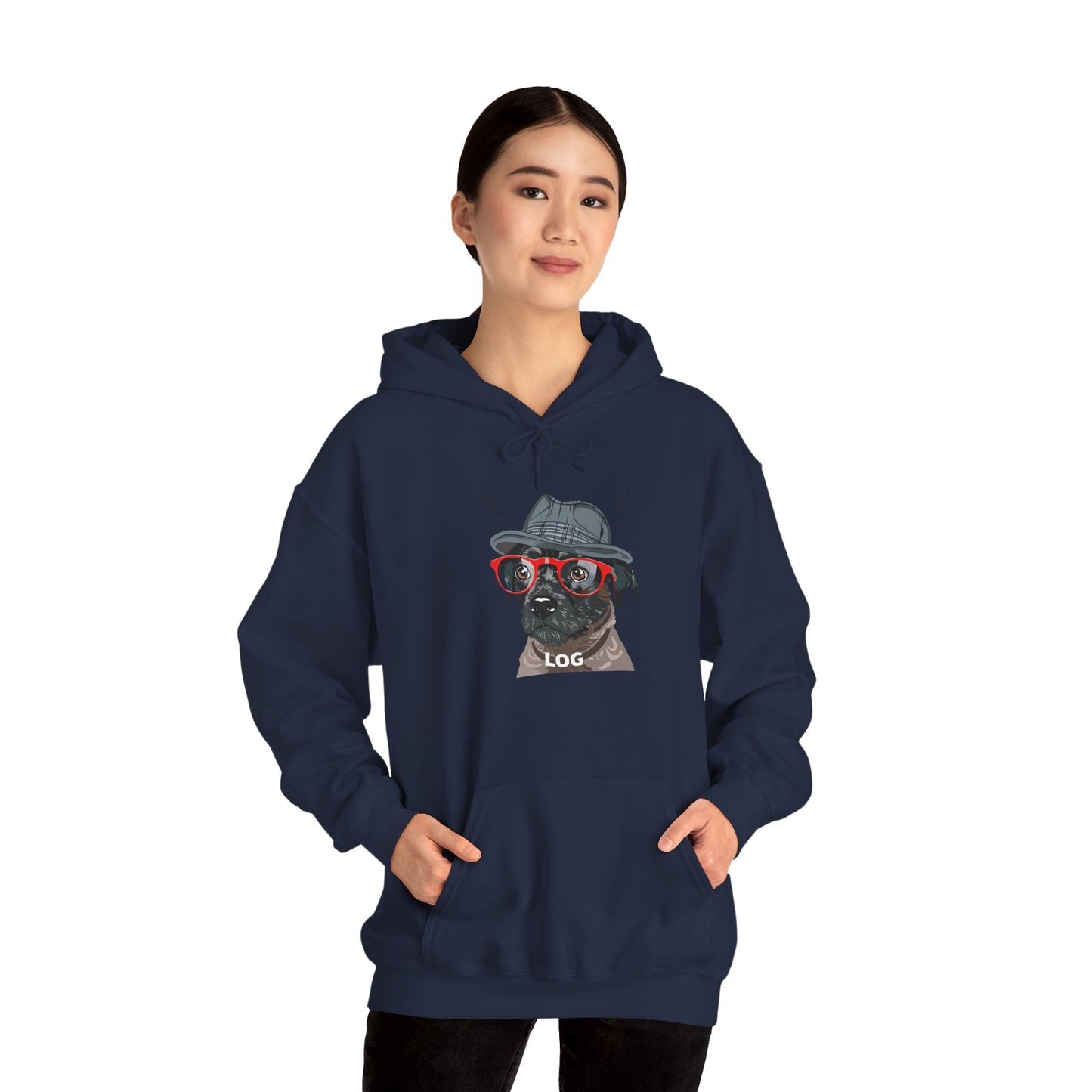 Hipster Pug Illustration Hoodie | Eco-Limited
