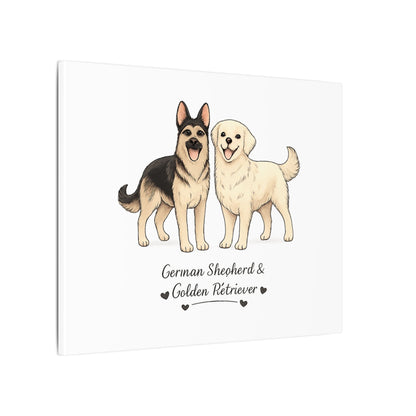 German Shepherd & Golden Retriever Canvas Wall Art