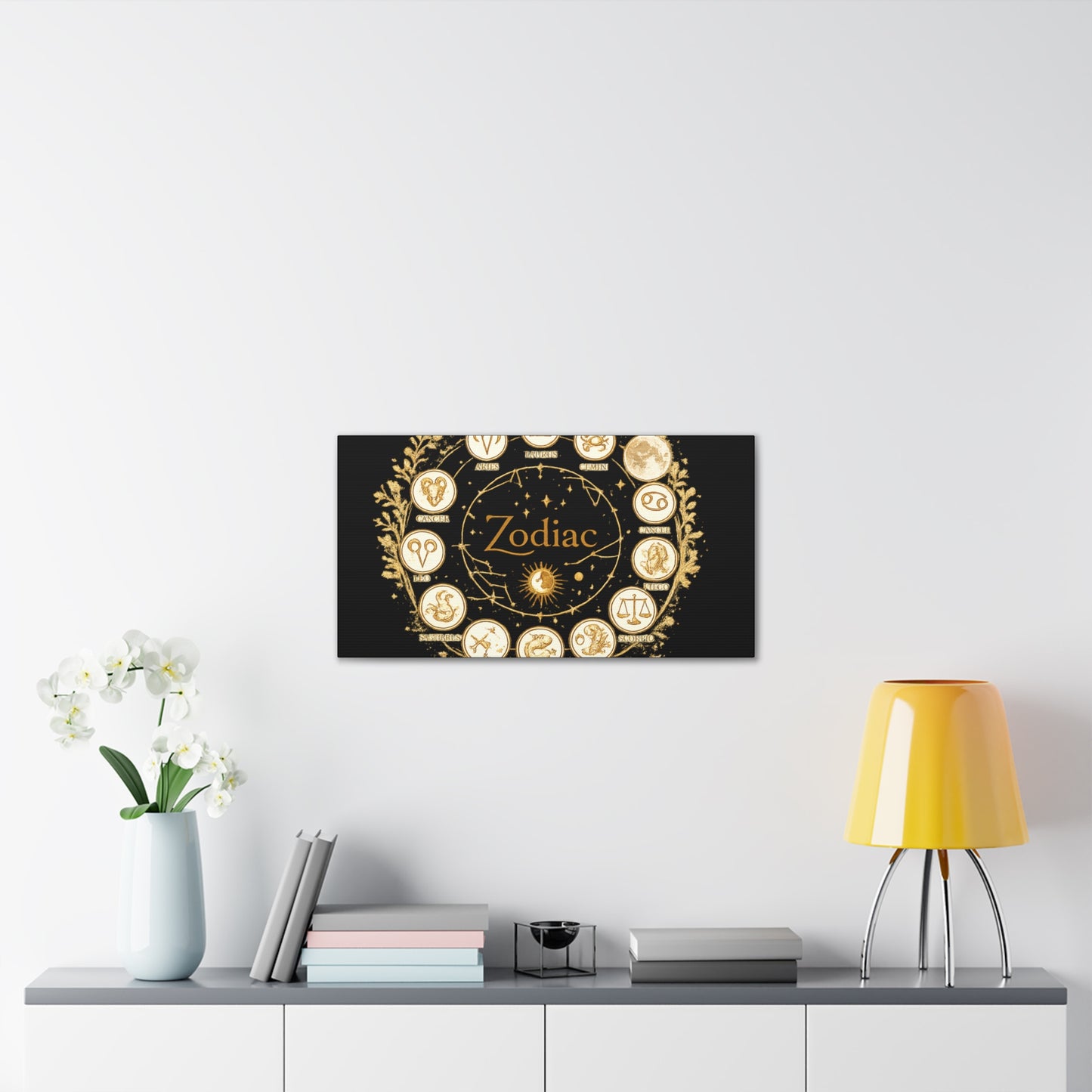 Golden Zodiac Astrology Canvas | Eco-Limited