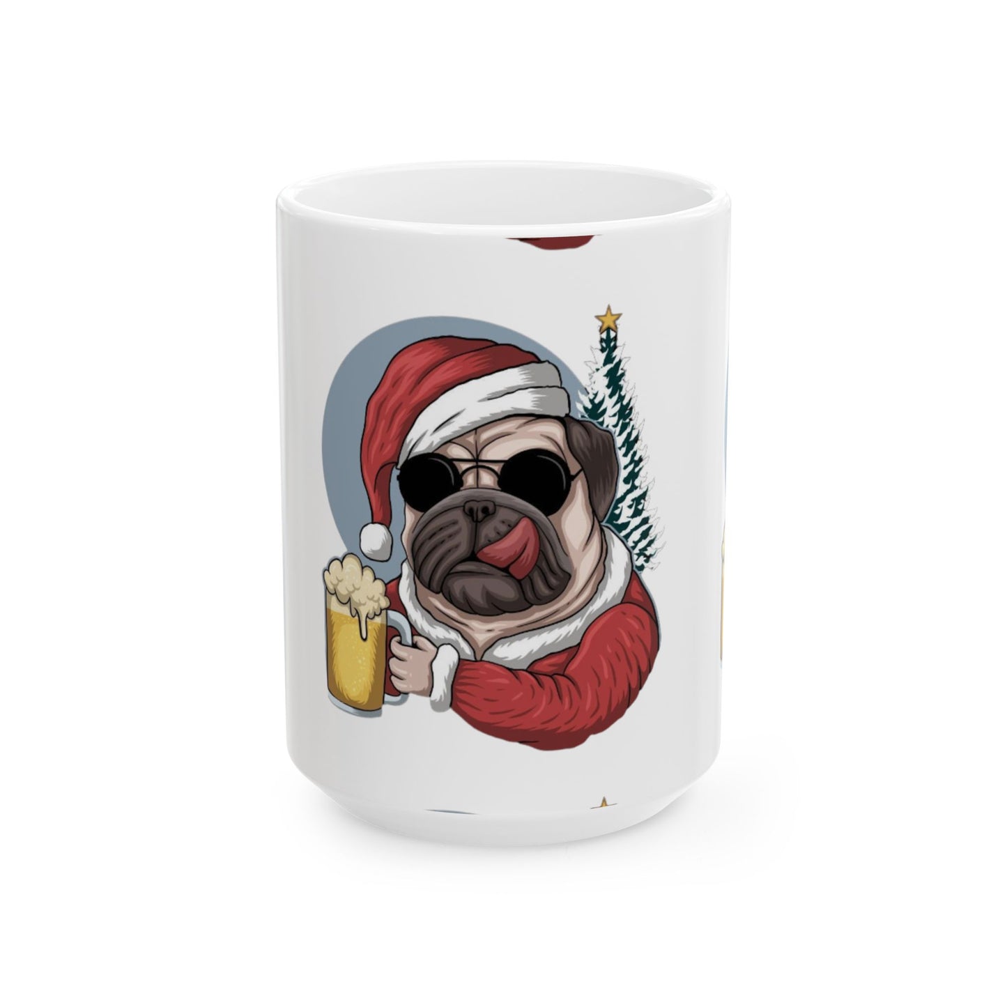 Funny Christmas Pug Coffee Cup (11oz & 15oz)