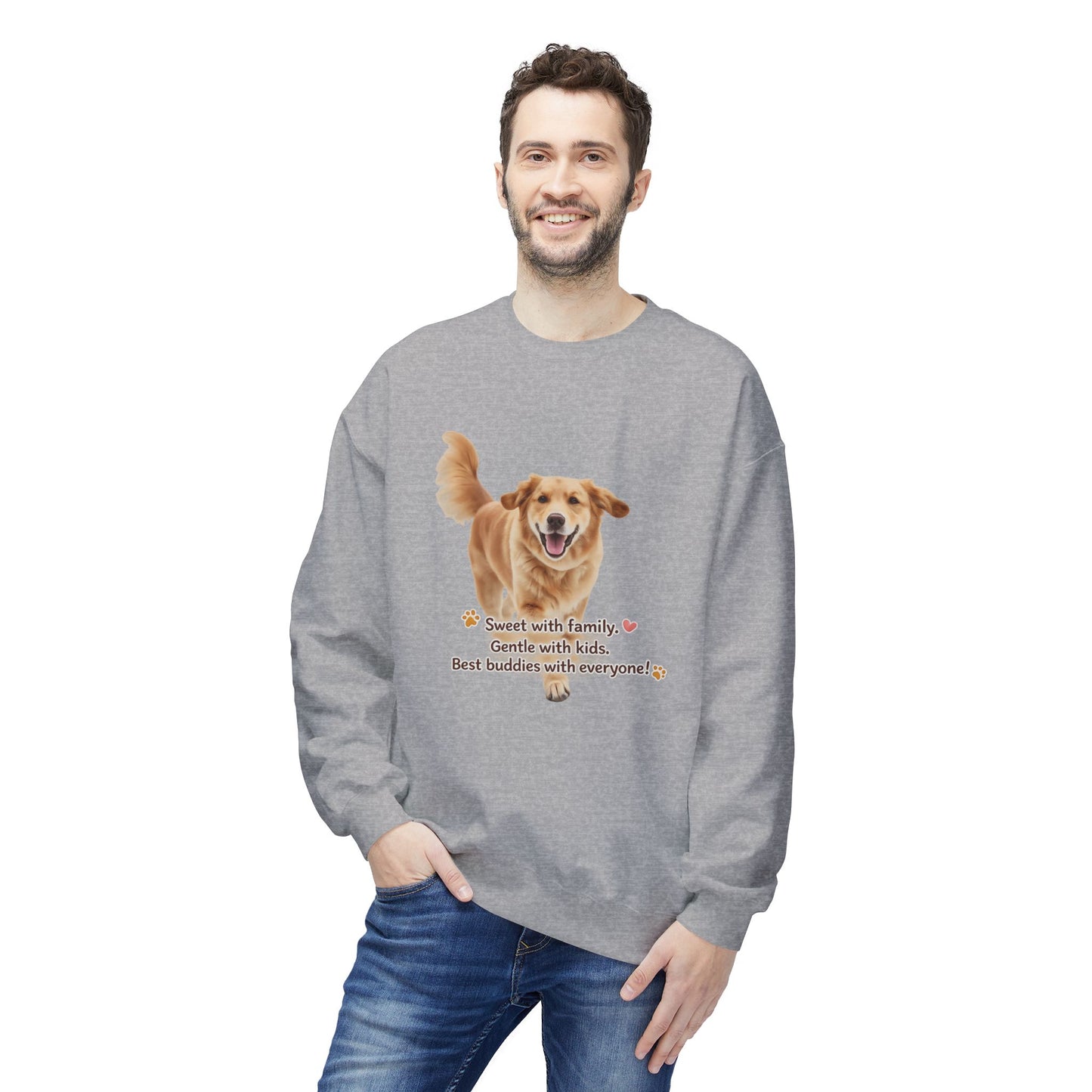 Golden Buddy Character Sweatshirt | Eco-Limited