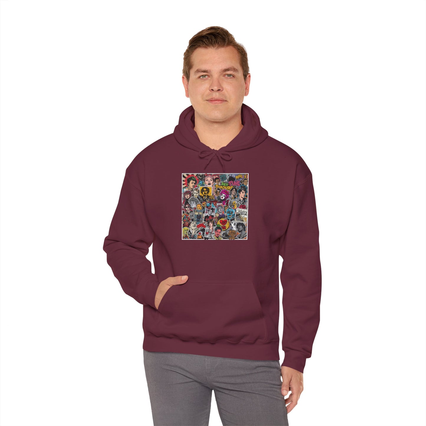 Rock Collage Street Art Hoodie | Eco-Limited