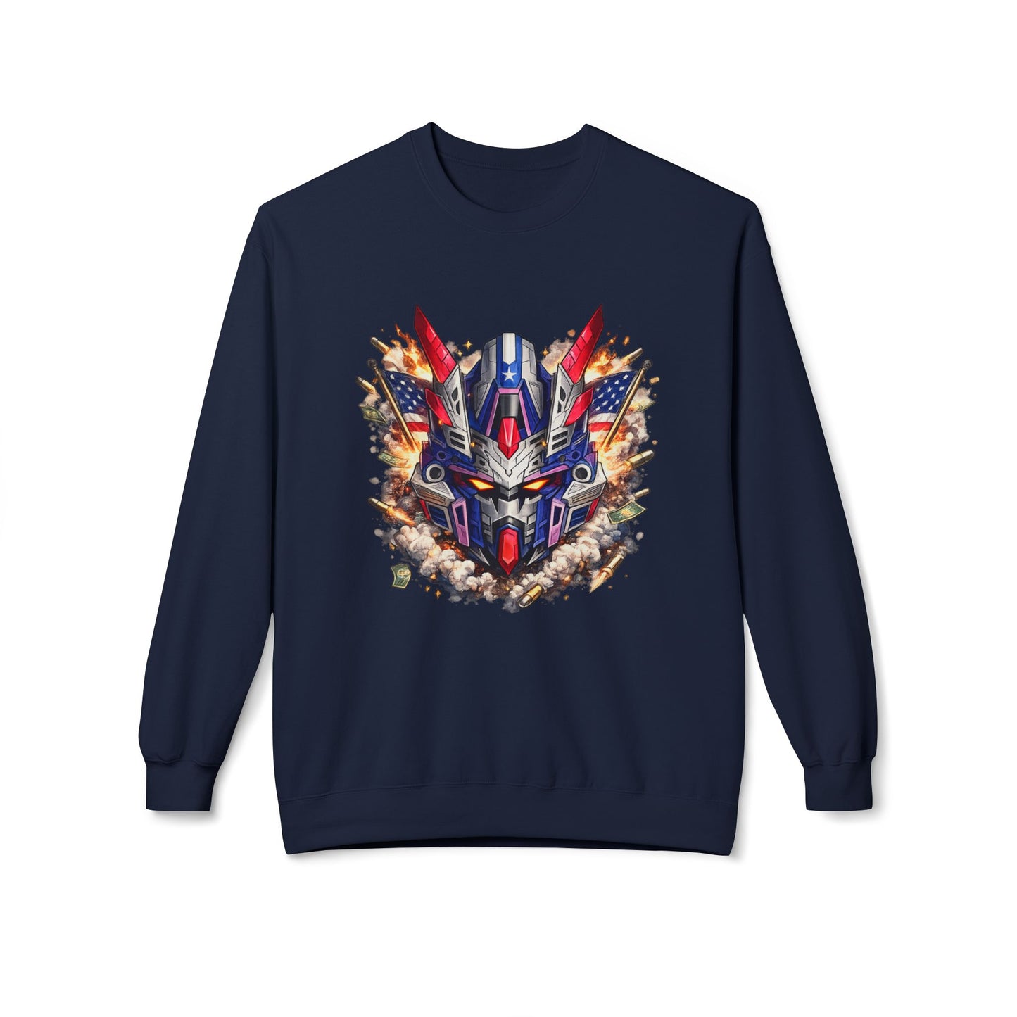 Patriot Mecha Helmet Graphic Sweater | Eco - Limited