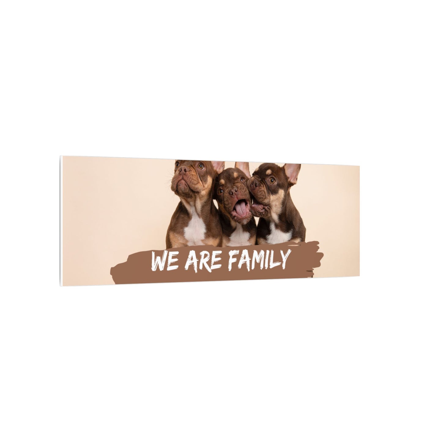 We Are Family French Bulldog Canvas Wall Art
