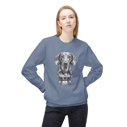 Dachshund Sketch Minimal Art Sweatshirt | Eco-Limited