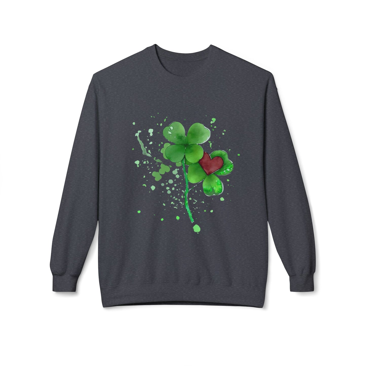 Lucky Love Clover Watercolor Sweatshirt | Eco-Limited