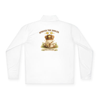 Spread the Smiles Bear Zip-Up Sweatshirt | Eco-Limited