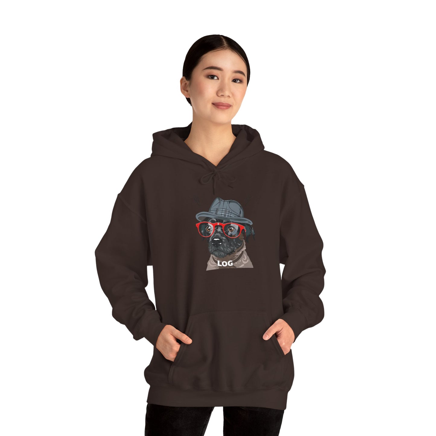 Hipster Pug Illustration Hoodie | Eco-Limited