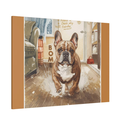 Happy Home Bulldog Canvas Art | Eco-Limited