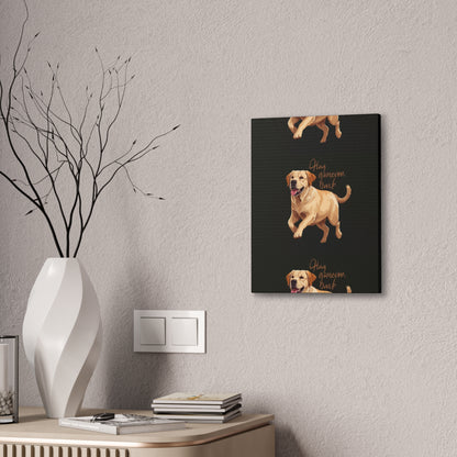Happy Gamelon Bark Dog Canvas Wall Art | Eco-Limited