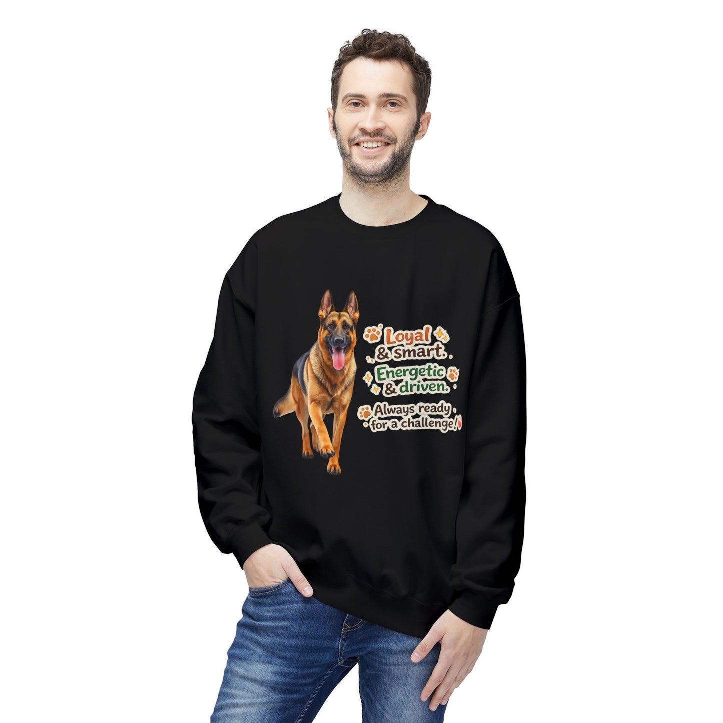 German Shepherd Character Sweatshirt | Eco-Limited