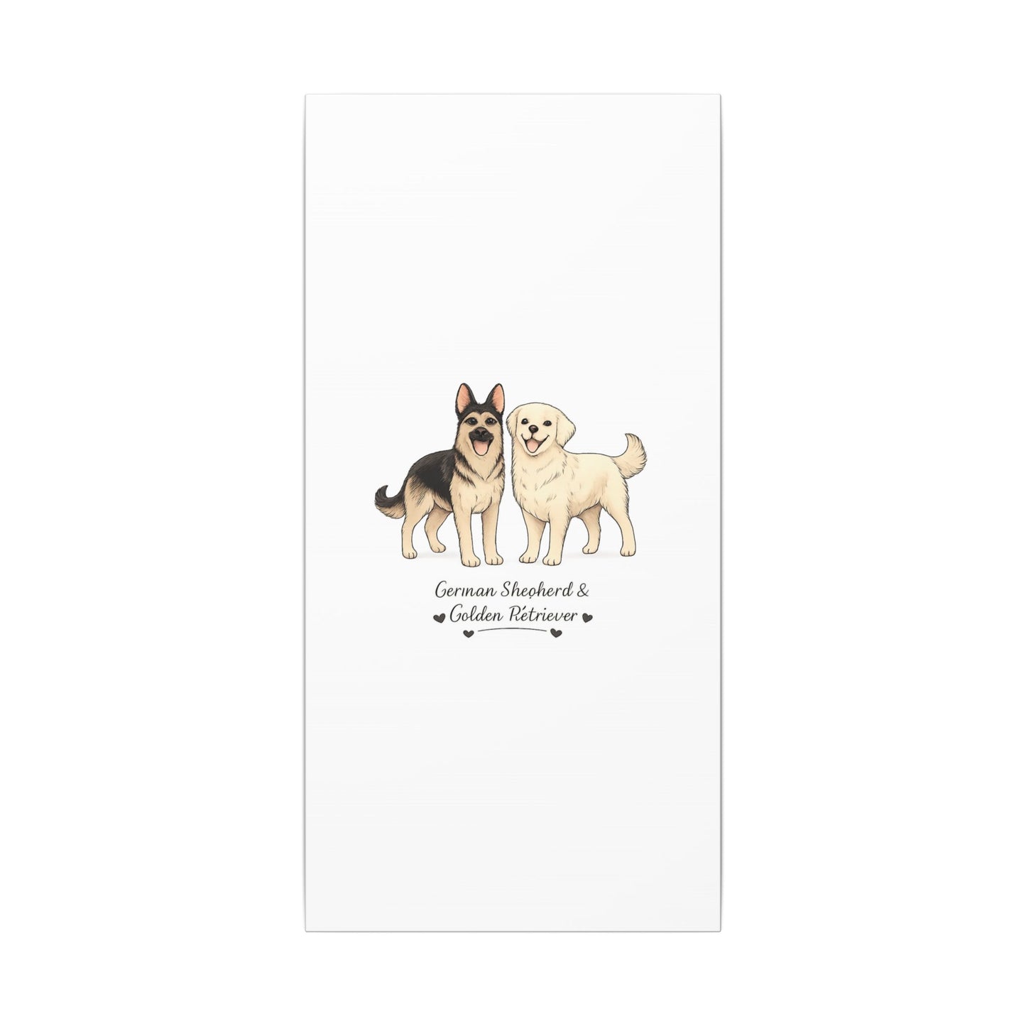 German Shepherd & Golden Retriever Canvas Wall Art
