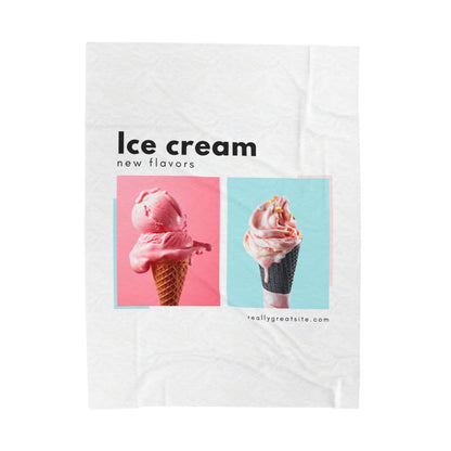 Ice Cream Photo Plush Blanket