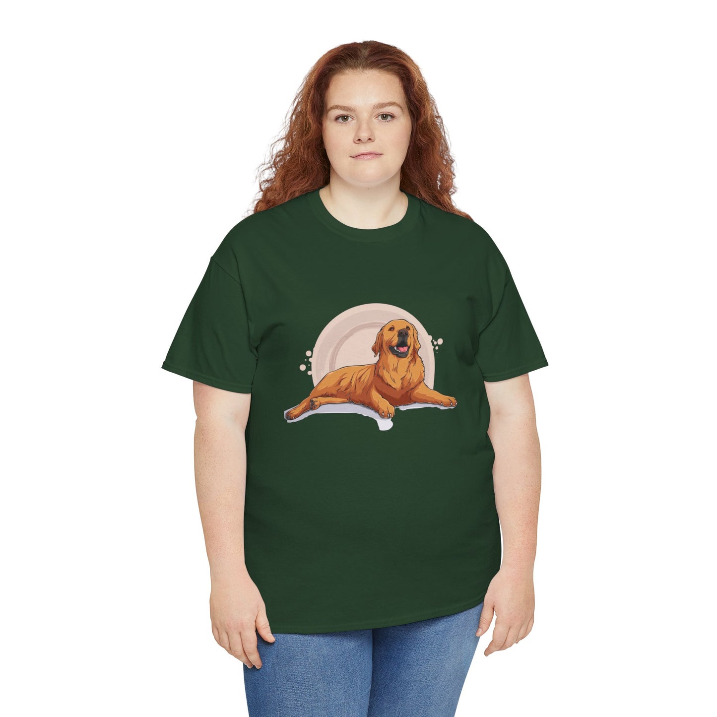 Golden Retriever Graphic Relaxed Tee|Eco-Friendly - Limited