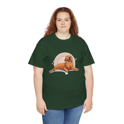 Golden Retriever Graphic Relaxed Tee|Eco-Friendly - Limited