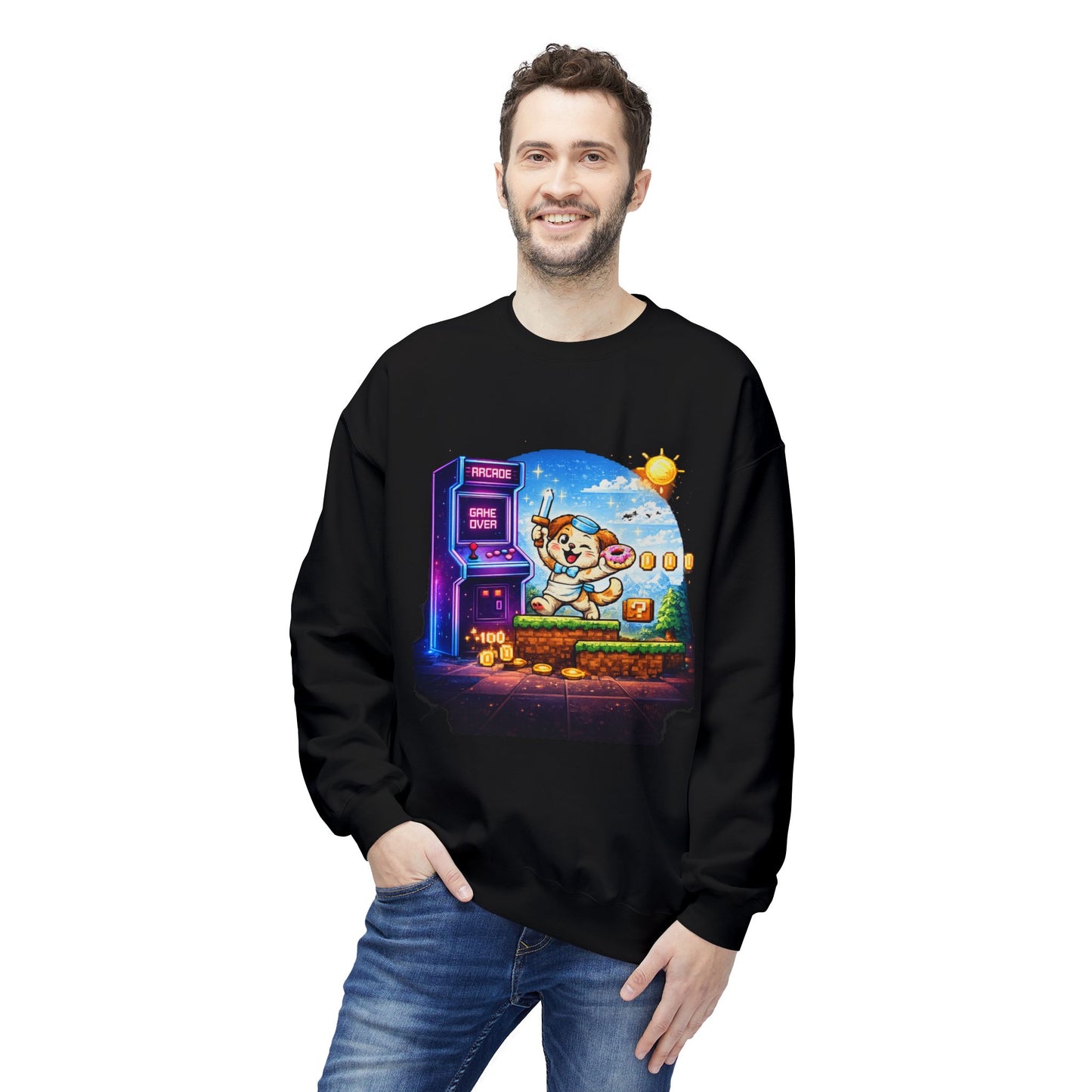 Pixel Arcade Bootleg Graphic Sweater | Eco - Limited