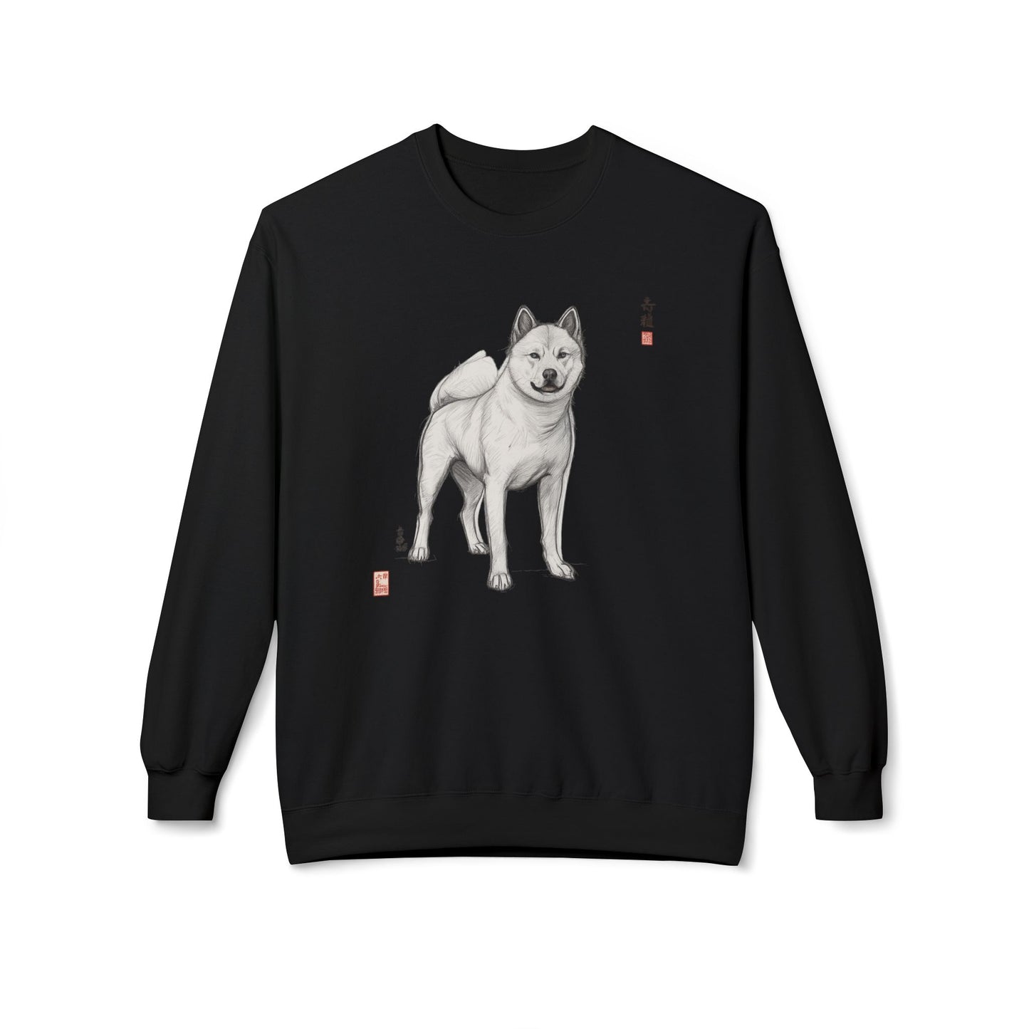Korean Jindo Ink Illustration Sweatshirt | Eco-Limited