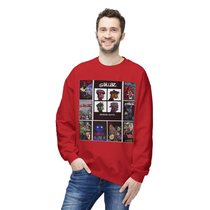 Gorillaz Album Art Collage Graphic Sweatshirt Music Inspired Streetwear