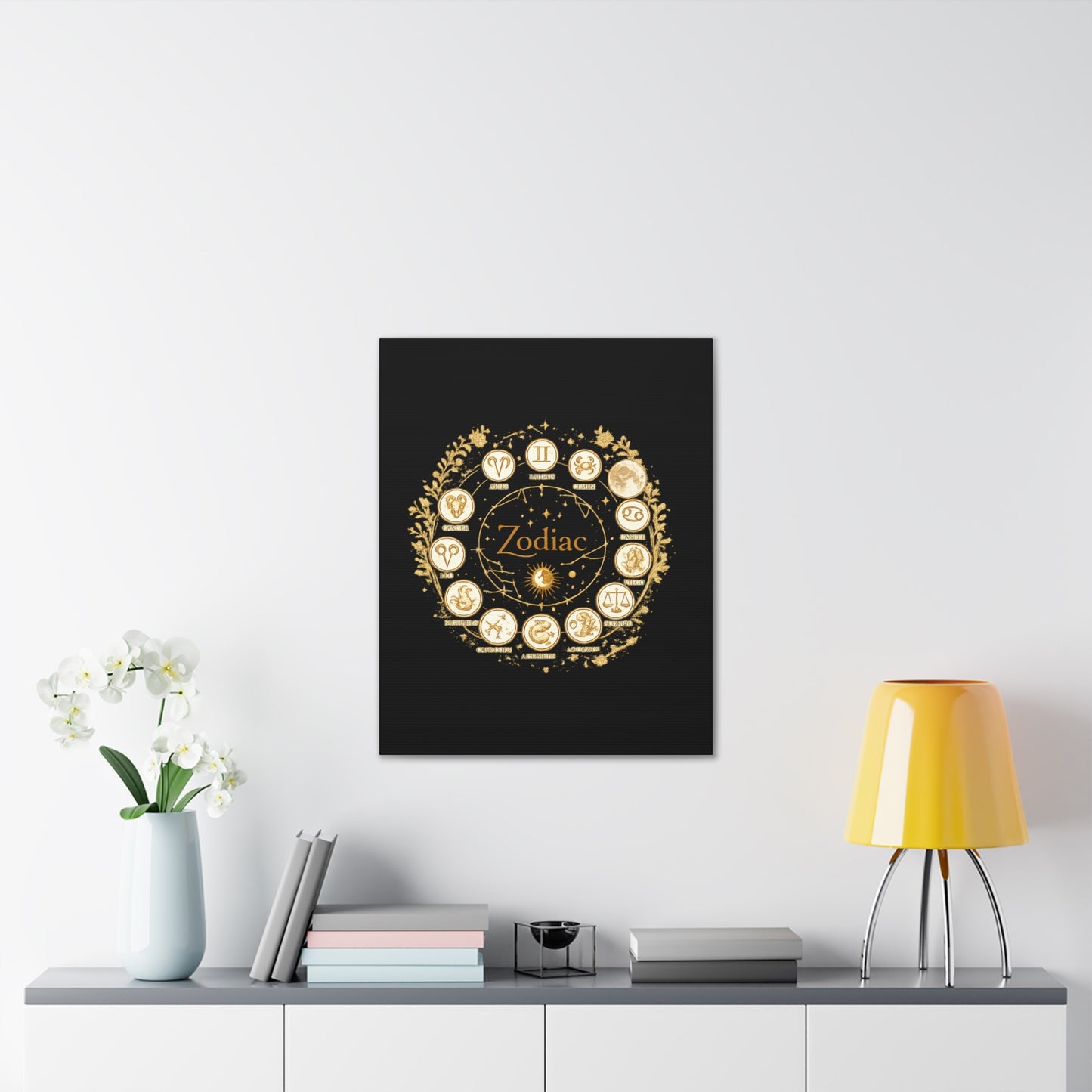 Golden Zodiac Astrology Canvas | Eco-Limited