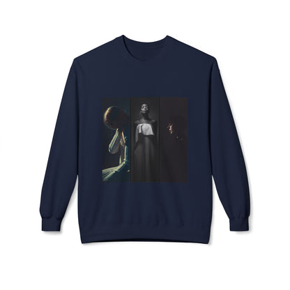 Moody Portrait Triptych Graphic Sweatshirt | Eco-Limited