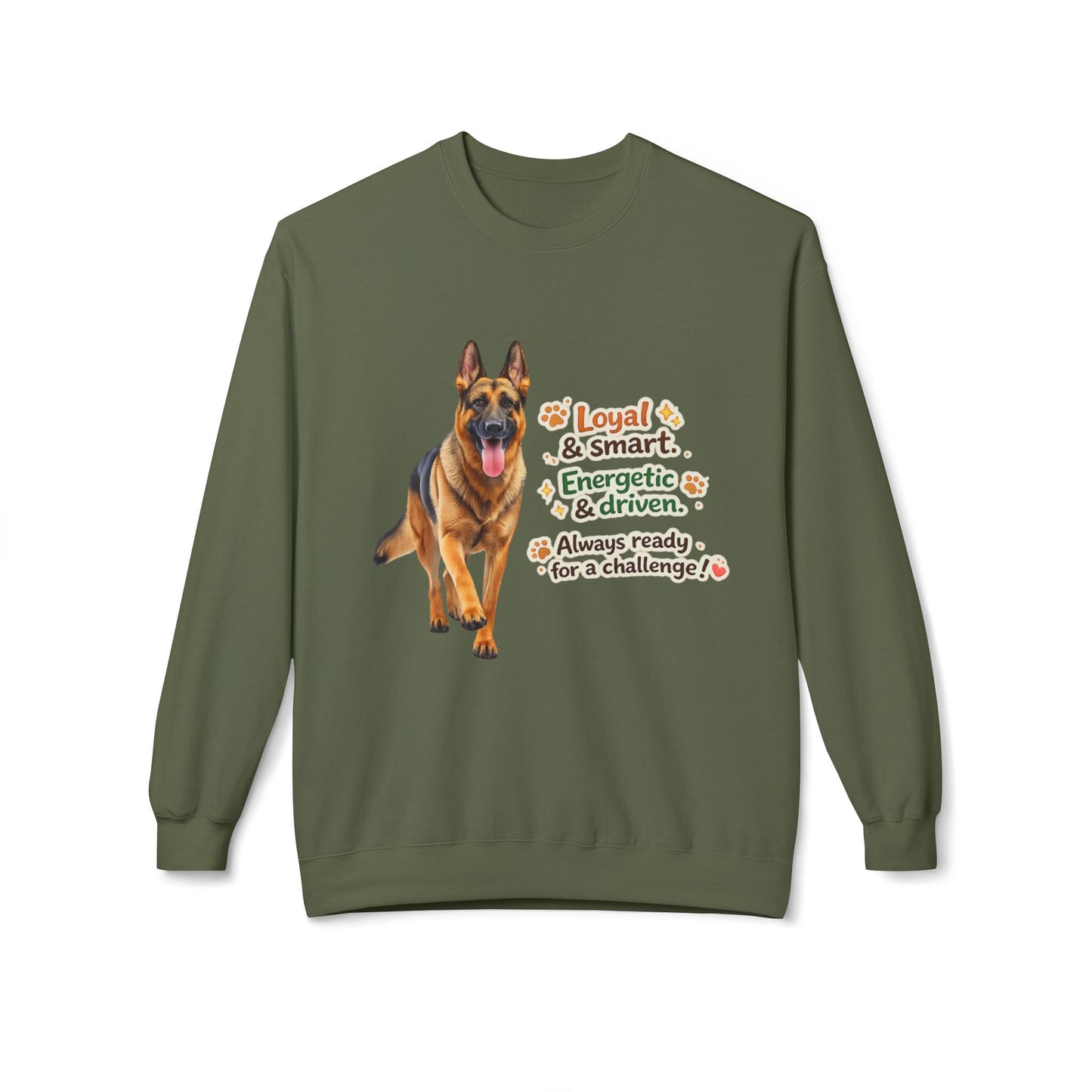 German Shepherd Character Sweatshirt | Eco-Limited