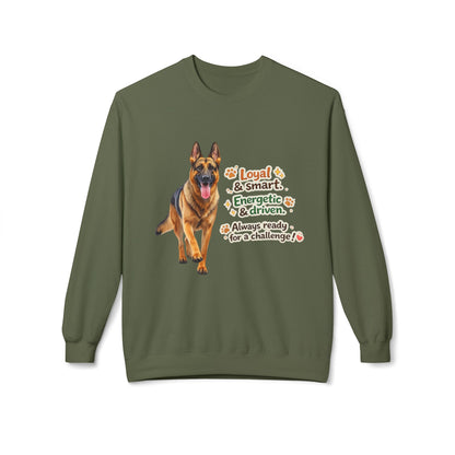 German Shepherd Character Sweatshirt | Eco-Limited